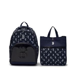 MLB키즈백팩 NQK 7LBKM025N-43NYL 갤럭시 모노그램 책가방 세트 보스턴 레드삭스