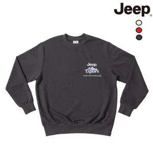 [지프]남여공용 EXPLORE 산 로고 맨투맨 티셔츠 (JP1TSU846)