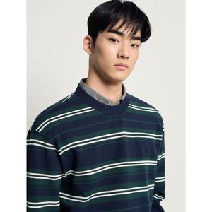 [빈폴멘] 멀티 스트라이프 긴소매 스웨트 셔츠 네이비 (BC6141C53R)