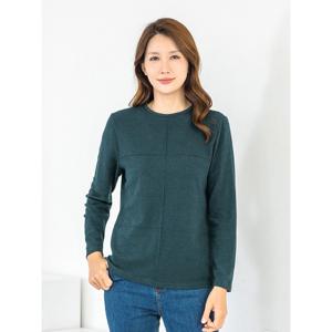[모슬린]엄마옷 라운드 핀턱 겉기모 무지티셔츠 512FGH131 마담/