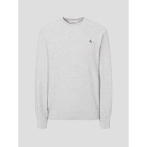 [빈폴멘] 코튼 베이직 라운드 니트 그레이 (BC6251C053)