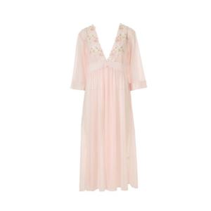 [와코루 란제리] 고급 플로럴 루미너스 봄광고메인 여성 겉가운 로브가운 앙상블 (WGNC261A) WGNC261A