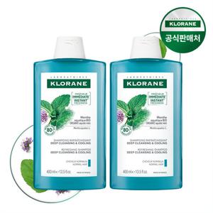 클로란 아쿠아민트 딥클렌징 쿨링 샴푸 400ml 2개