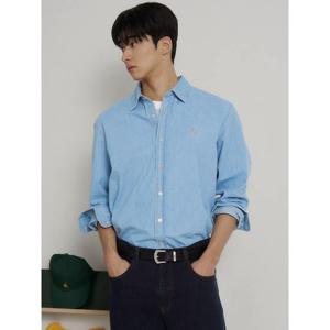 [빈폴멘] [Essential] 남녀공용 데님 셔츠 스카이 블루 (BC6264E74Q)
