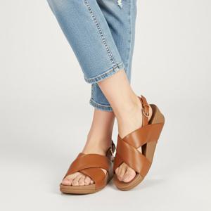 핏플랍 샌들 루루 크로스 백 스트랩 여성 라이트 탄 K03-592