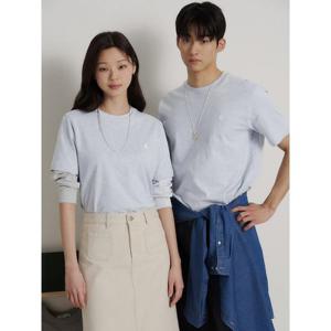 [빈폴멘] [Essential] 라운드 반소매 티셔츠 스카이 블루 (BC6242E72Q)