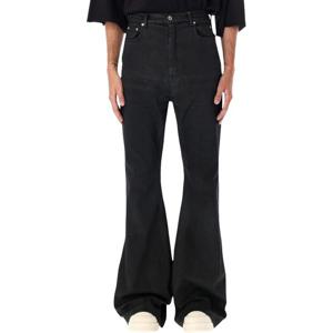 릭오웬스 코티드 데님 하이웨이스트 부츠컷 진 DU01F4365SDBK 0