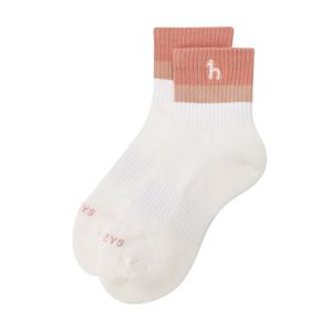 헤지스 골프 여성 26SS 화이트 여성 칼라블록 미들 삭스 HWSS6E105OW