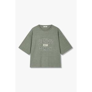 톰보이  9176222990 빈티지 레터링 그래픽 반팔 티셔츠