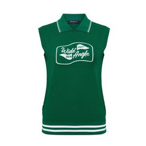 [와이드앵글]여성 CO 로고 아트웍 폴로 스웨터 베스트 L  WWM26K75G8