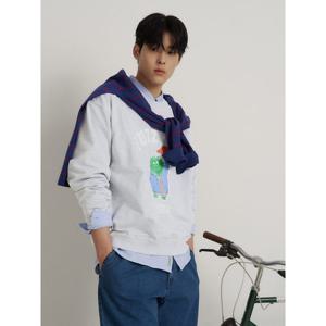 [빈폴멘] 헤리티지클럽 푸즈예티 스웨트 셔츠 라이트 그레이 (BC6241C612)