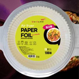 종이호일 글로벌이지 생활쏙 에어프라이어 접시형 대형 100매