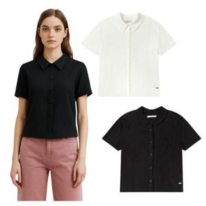 [행텐][모다부평]여성 시어서커 와펜 반팔셔츠10520-120-407-68_