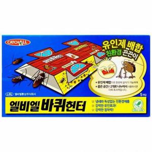 [생활] 엘비엘 바퀴 헌터 5개입-좋은환경 끈끈이 5개묶음