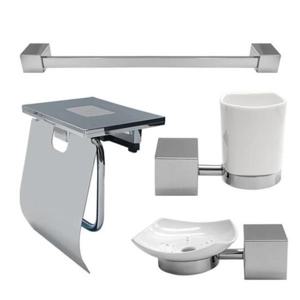 [생활] 휴지걸이 SW750 욕실 악세사리 4품세트 휴지걸이 수건걸이