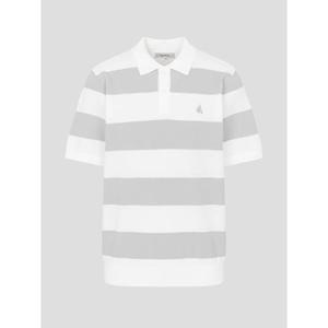 [빈폴멘] 럭비 스트라이프 칼라넥 니트  라이트 그레이 (BC6351C332)