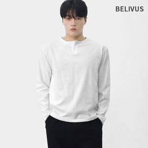 빌리버스 남자 코튼 헨리넥 긴팔 티셔츠 BAZ010