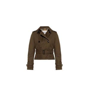 버버리 더블 브레스트 벨티드 숏 트렌치 코트 8126626C1764 JUNIPERGREEN TP976886826