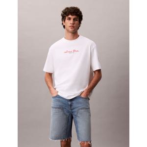 [캘빈클라인 진]남성 CK 트래블 그래픽 반팔 티셔츠 화이트 4RG816G (4RG816G-YAF)