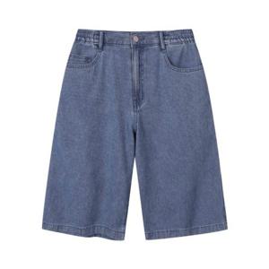 [엔비에이]공용 NBA 워크웨어 오버핏 하프 골 데님 팬츠 N262DP395P