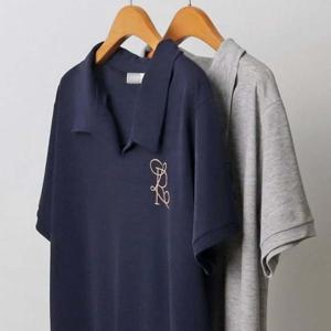 오픈 빅사이즈 R 반팔티 자수 카라넥 307I970S