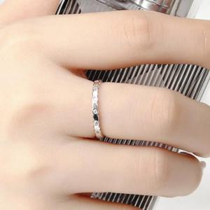 [반려] 비쥬홀릭 실버925 백금도금 웨이브 오픈링 반지 쇼핑백포함