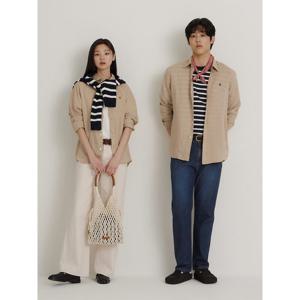 [빈폴멘] 남녀공용 리넨 솔리드 셔츠  베이지 (BC6364C22A)