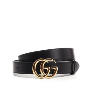 라프리마 구찌 GG 마몽 샤이니 버클 가죽 벨트 414516 0YA0G 1000