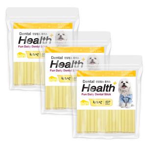 덴탈헬스플러스 치즈 50p x 3개 / 강아지간식 덴탈껌 개껌