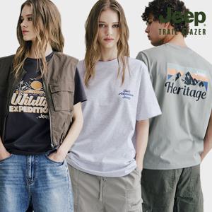 지프 26SS 최신상 TRAILBLAZER 쿨라이트 아스킨 반팔 티셔츠 3종 남녀공용