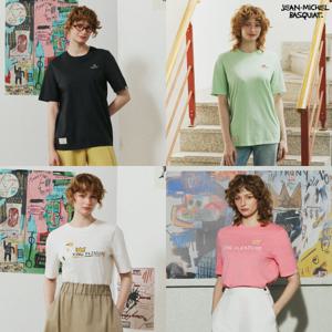 바스키아 26SS 여성 아트워크 라운드 반팔티셔츠 4종