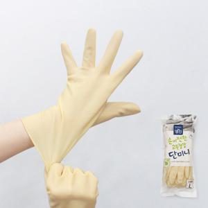 명진 단미니 라텍스 고무장갑 소 10켤레 백색