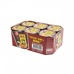 오뚜기 가쓰오 유부우동 62g x 6개 컵라면