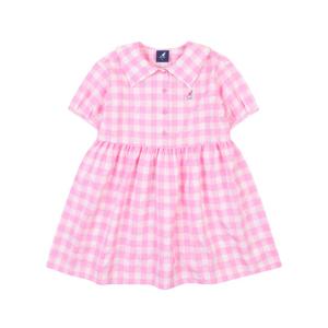 캉골키즈 체크 패턴 카라 원피스 PB 2001 핑크/APBCOP20010PK
