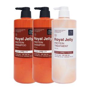 [미쟝센]미쟝센 로얄젤리 단백질 샴푸 1000ml x2 + 트리트먼트 1