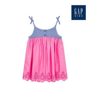 [갭키즈]아일릿 헴 배색 원피스(857435-00-9_PK)