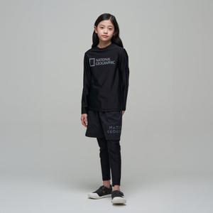 [내셔널지오그래픽 키즈] K242UWL610 반바지 롱 레깅스 CARBONBLACK