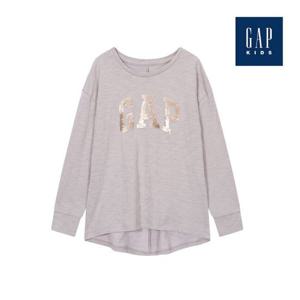 [갭키즈]플리피 로고 튜닉 티셔츠(764485-01-9_GY)