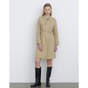닥스 여성 24FW 클리어런스울100% 베이지 탈착 벨트 롱 트렌치 코트 DLCO4D801I2