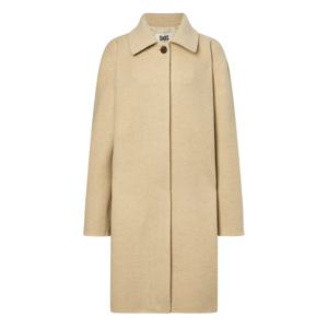 닥스 여성 24FW 클리어런스캐시미어 옐로우 멜란지 카라넥 핸드메이드 하프 코트 DLCO4D013Y1