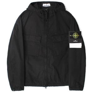 24SS 스톤 수피마 코튼 후드 자켓 블랙 801542610 V0029