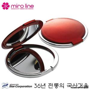 국산 스타 미로라인 원형 손거울 67x9mm 컴팩트 휴대용 얼굴 화장 메이크업 소지품