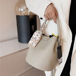 (헨리제이에스)원통 버킷백 캔버스백 토트백 숄더백