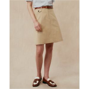 헤지스 여성면베이지 H라인 미니 치노 스커트 HSSK5BL81I2