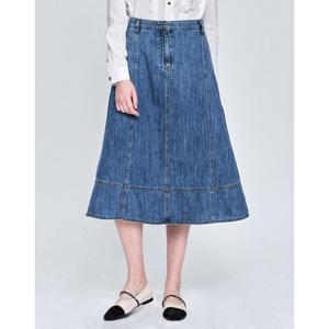 헤지스 여성 25SS 가격인하데님블루 데님 스커트 HSSK5B482B2