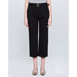 헤지스 여성 25SS 데님세미와이드블랙 에센셜 밴딩 7부 데님 팬츠 HSPA5BC81BK