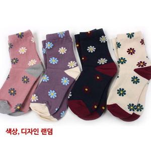 면양말 엔젤테디20 꽃밭 발목양말 3족 선택 여아 학생양말
