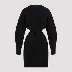 알렉산더맥퀸 울 캐시미어 미니원피스 758585.Q1A6W 1000 BLACK