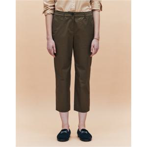 헤지스 여성 25SS 슬림핏카키 밴딩 7부 치노 팬츠 HSPA5BC41K2