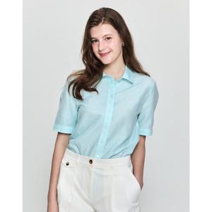 헤지스 여성 25SS 린넨라이트그린 반소매 셔츠 HSSH5BC45E1